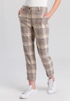Trousers with chequered pattern
