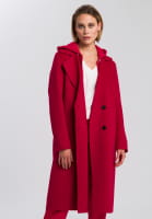 Double-breasted coat made from real doubleface