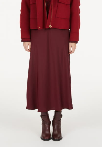 Maxi Rock aus edlem Satin
