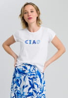 T-shirt with sequin embroidery