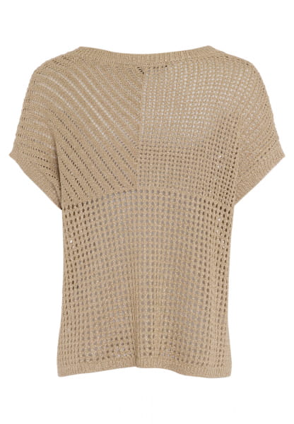 Lurex openwork sweater