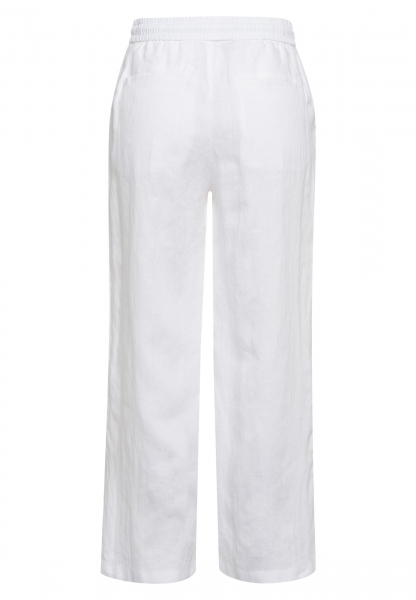 Linen trousers with jogger cuff