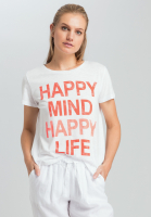 T-shirt with neon motto print
