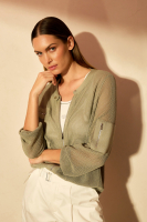 Strickjacke aus Sparkling Netzstrick