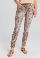 Jeans with leopard-print