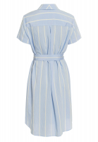 Shirt dress with woven stripes