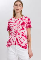 T-shirt with batik pattern and embroidery