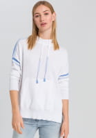 Knitted hoodie with contrast details
