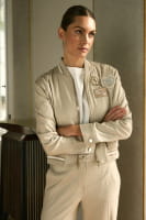 Bomberjacke mit Nadelstreifen