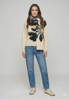 Sweater with floral intarsia