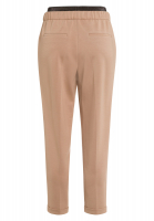 Lounge pants with waistband in two-layer look