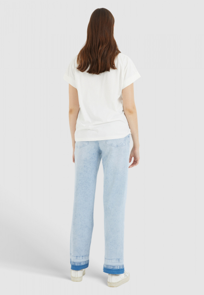 T-Shirt mit Metallic-Print