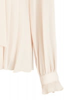 Pleated blouse from casual crepe