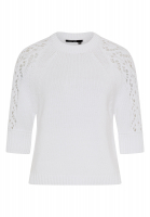 Sweater with ajour inserts