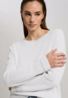 Sweater with striped edges