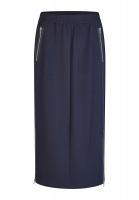 Skirt with sporty zipper details