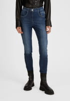 High-waisted skinny jeans from blue denim