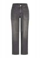 Utility-style barrel jeans