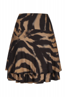 Tiered skirt with tiger print