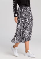 Plisseerock mit Zebra-Print