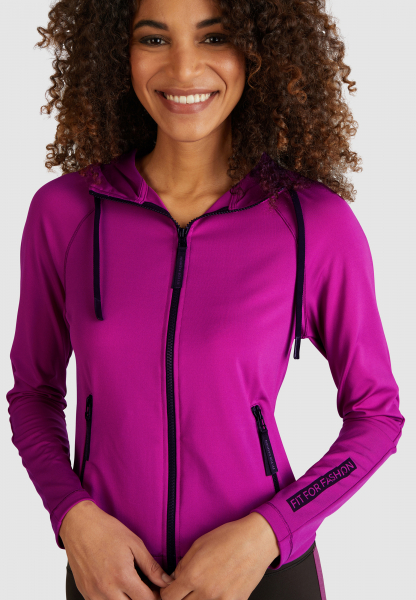 Hooded jacket in athletic style