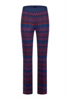Easy kick trousers in stretchy zigzag jacquard