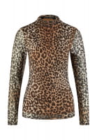 Meshshirt mit Leopardenprint