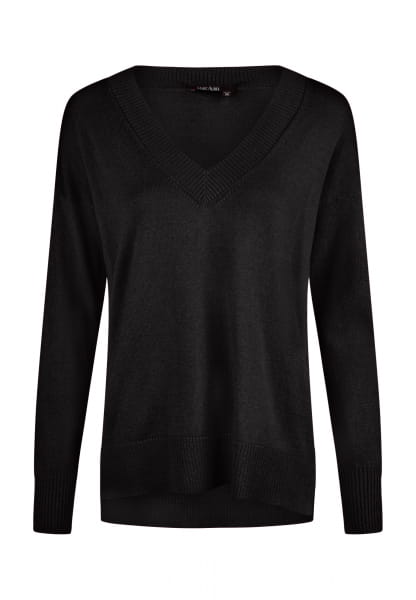 V-neck sweater made of high-quality cotton-cashmere