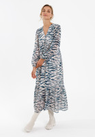Maxi dress with organic leopard print