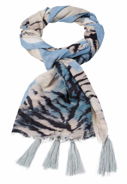 Scarf with abstract animal print