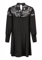 Dress with lace patchwork