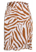 Wrap skirt with tiger pattern