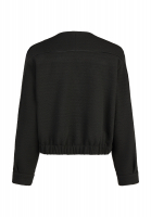 Blouson jacket with satin piping