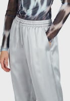 Jogger pants in stretch satin