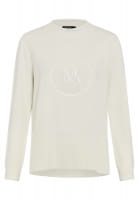 Rundhals Pullover mit Logo-Stickerei