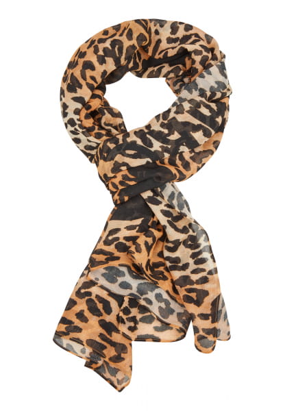 Scarf with leopard print