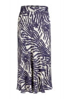 Midi skirt with abstract tiger print