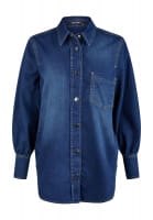 Shirt made from light blue denim