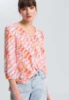 Blouse with batik-print