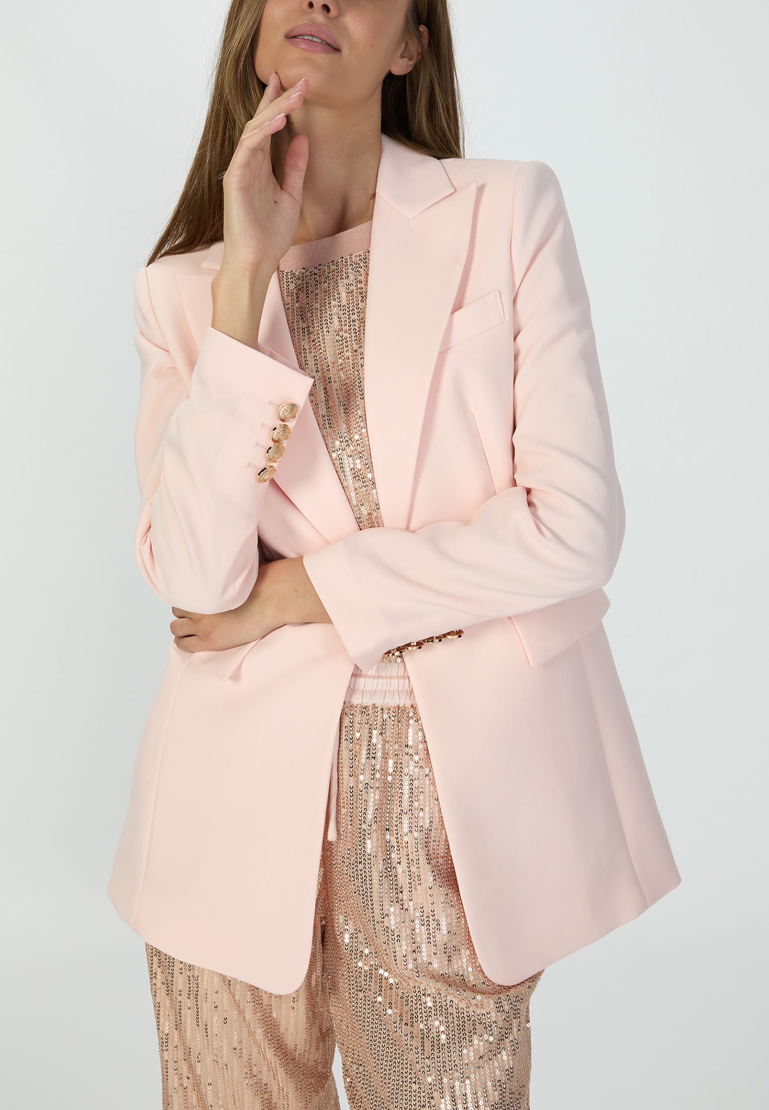 MARC AUREL Blazer mit Satin-Details