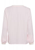 Satin Top mit Strick-Bündchen