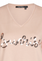 T-Shirt mit Paillettenapplikation