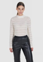 Jersey lace turtleneck