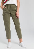 Baggy pants from elastic satin