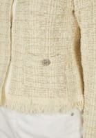 Bouclé-Strickjacke