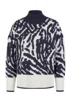 Jacquard sweater with contrasting details