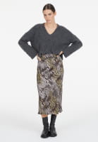 Midi Rock mit Snake Print