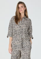 Oversize Hemd mit Leopardenprint