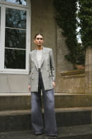 Blazer with checked pattern