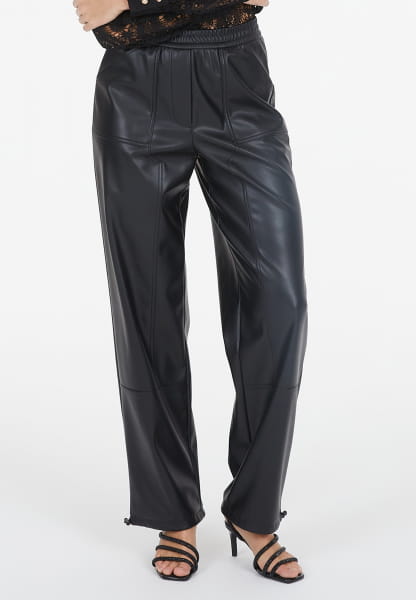 Kunstleder-Hose im Workwear-Look